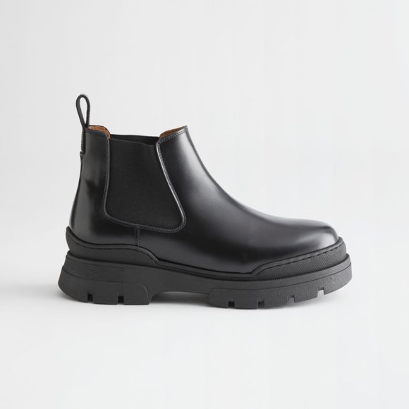& Other Stories Chunky Leather Chelsea Boots - Picture 9 of 9